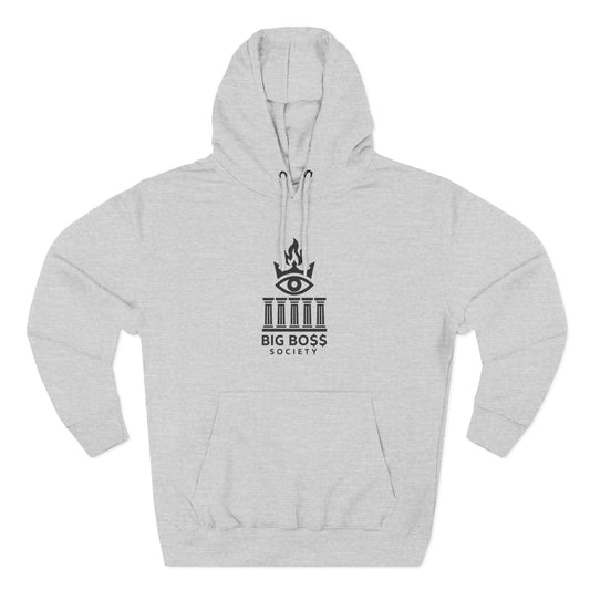 Big Boss Society Fleece Hoodie, Cozy Sweatshirt, Casual Outfit, Streetwear Gift, Unique Layering Piece