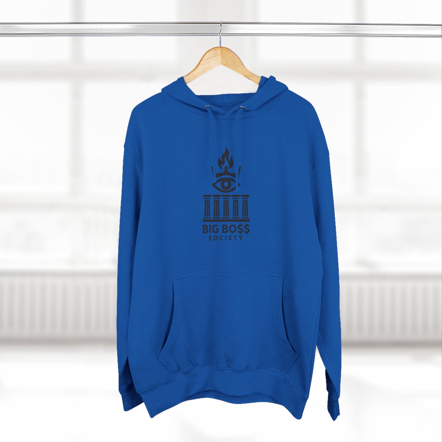 Big Boss Society Fleece Hoodie, Cozy Sweatshirt, Casual Outfit, Streetwear Gift, Unique Layering Piece