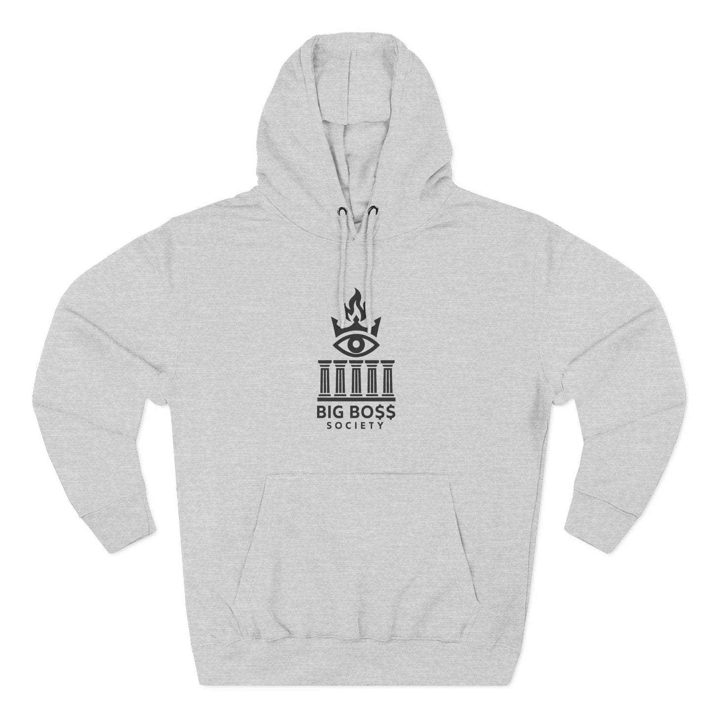 Big Boss Society Fleece Hoodie, Cozy Sweatshirt, Casual Outfit, Streetwear Gift, Unique Layering Piece