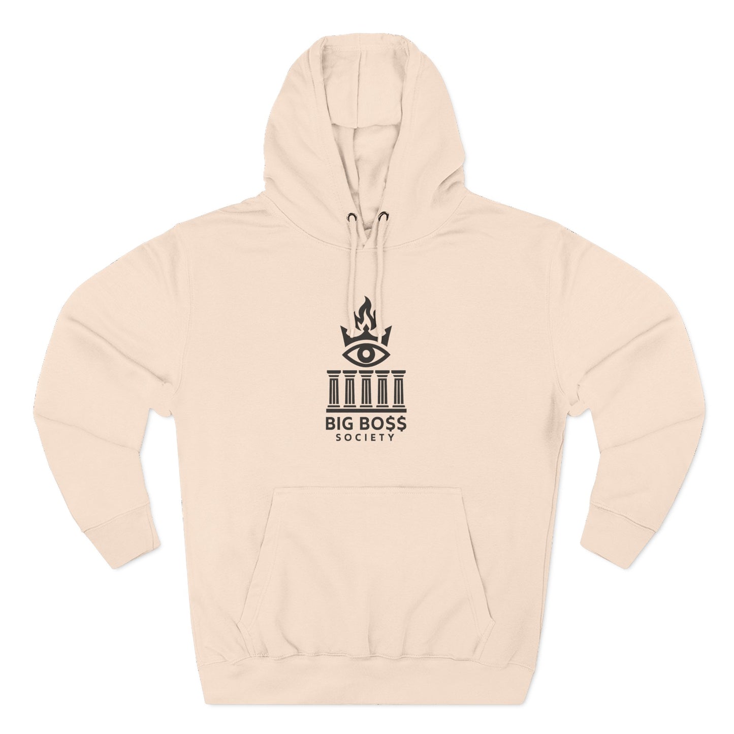 Big Boss Society Fleece Hoodie, Cozy Sweatshirt, Casual Outfit, Streetwear Gift, Unique Layering Piece